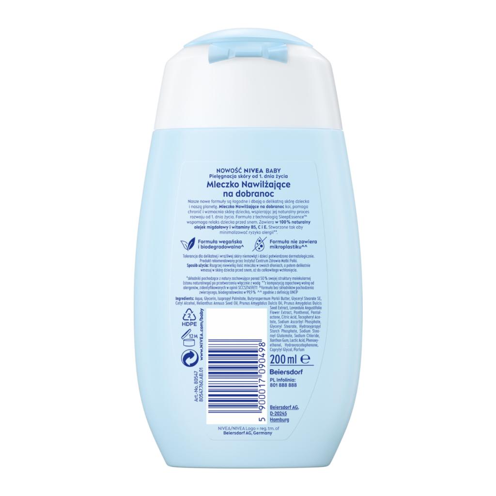 090498 Nivea Baby Moisturizing Milk For Bedtime 200