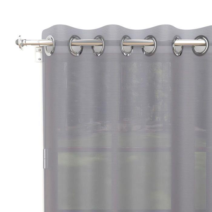 Voilage à oeillets 135x250 cm ALIX gris, par Soleil d'ocre