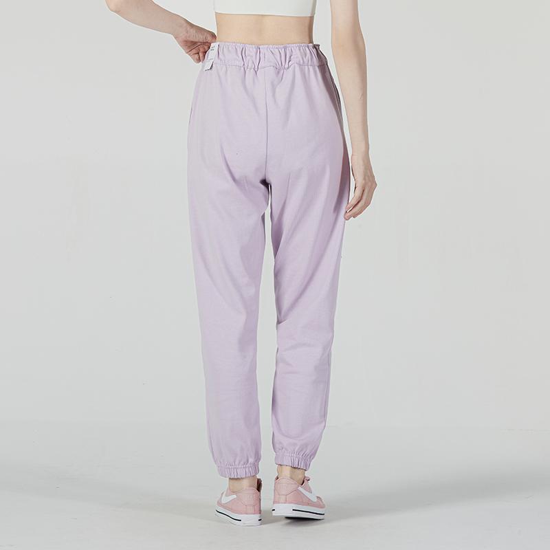 Nike Solid Logo Cuffed Knit Sports Pants Women pants Light-Purple DM6420-530