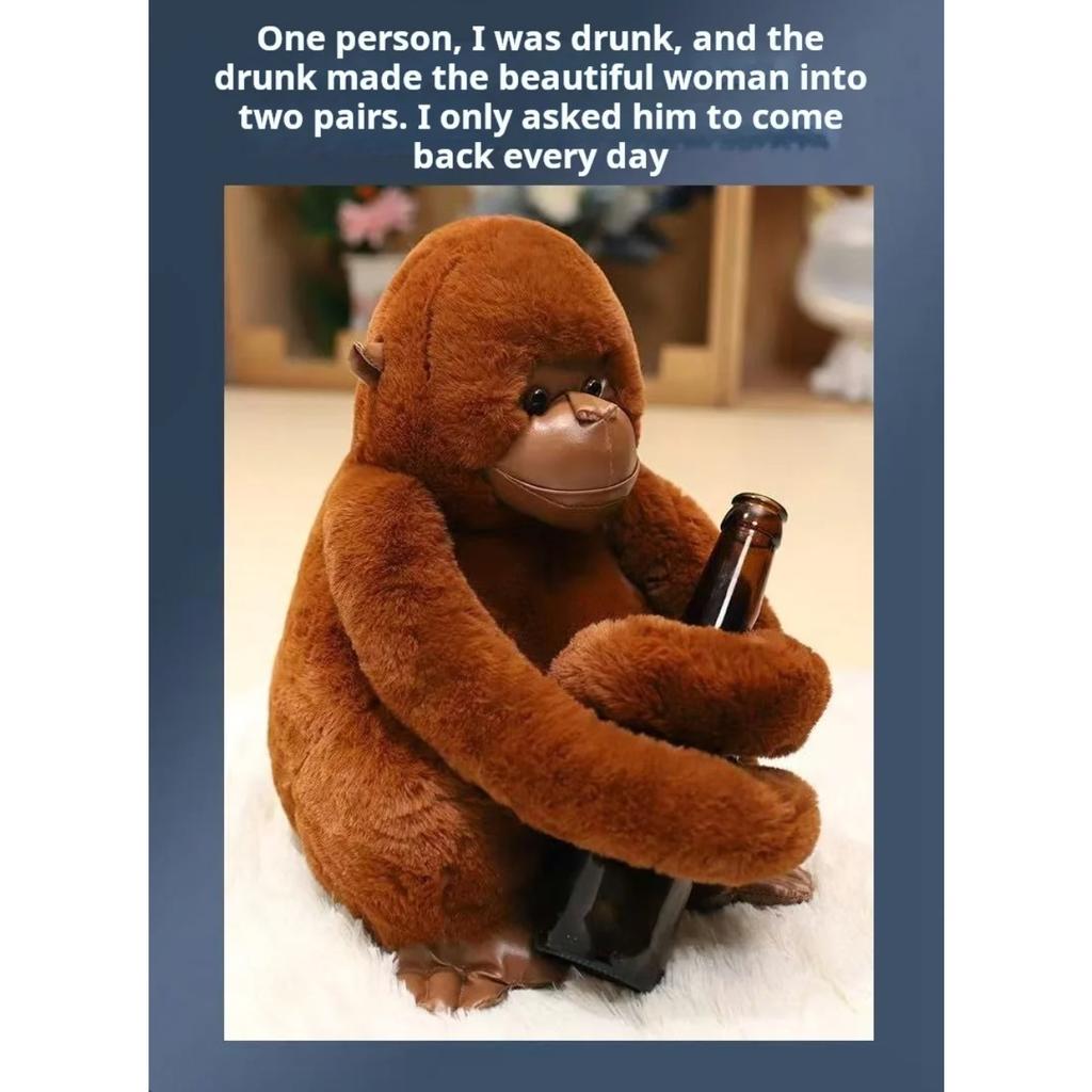 20/30cm Zlobivá gorila Panenka Plyšová Hračka Ručně vyráběná Panenka Kreslený Anime Roztomilý Polštář Polštářek Domácí Dekorace Dětské Narozeniny G