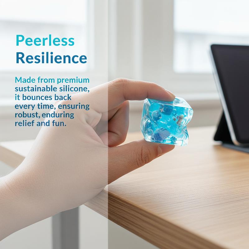 Creative Ocean Theme Slow Rebound Toy Ice Cube Shaped Stress Relief Squeeze Toy Kids And Adults Squeeze Relax Gifts