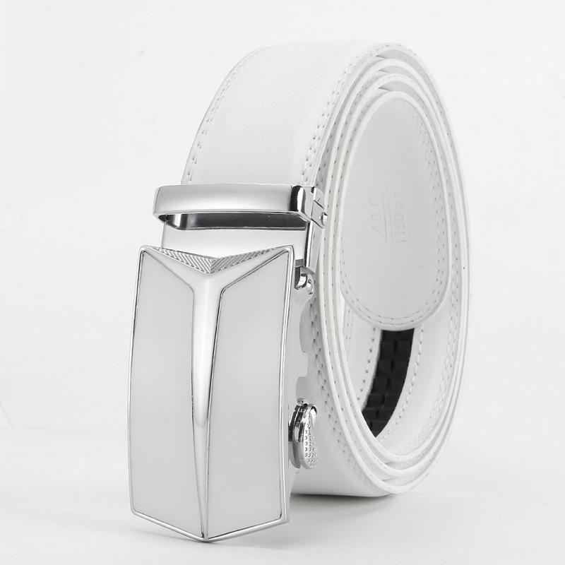 

Красный ремень с пряжкой-зажимом из коровьей кожи второго слоя для мужчин, автоматическая пряжка, повседневный, деловой, молодежный, модный, ремень для мужских брюк 110-130CM