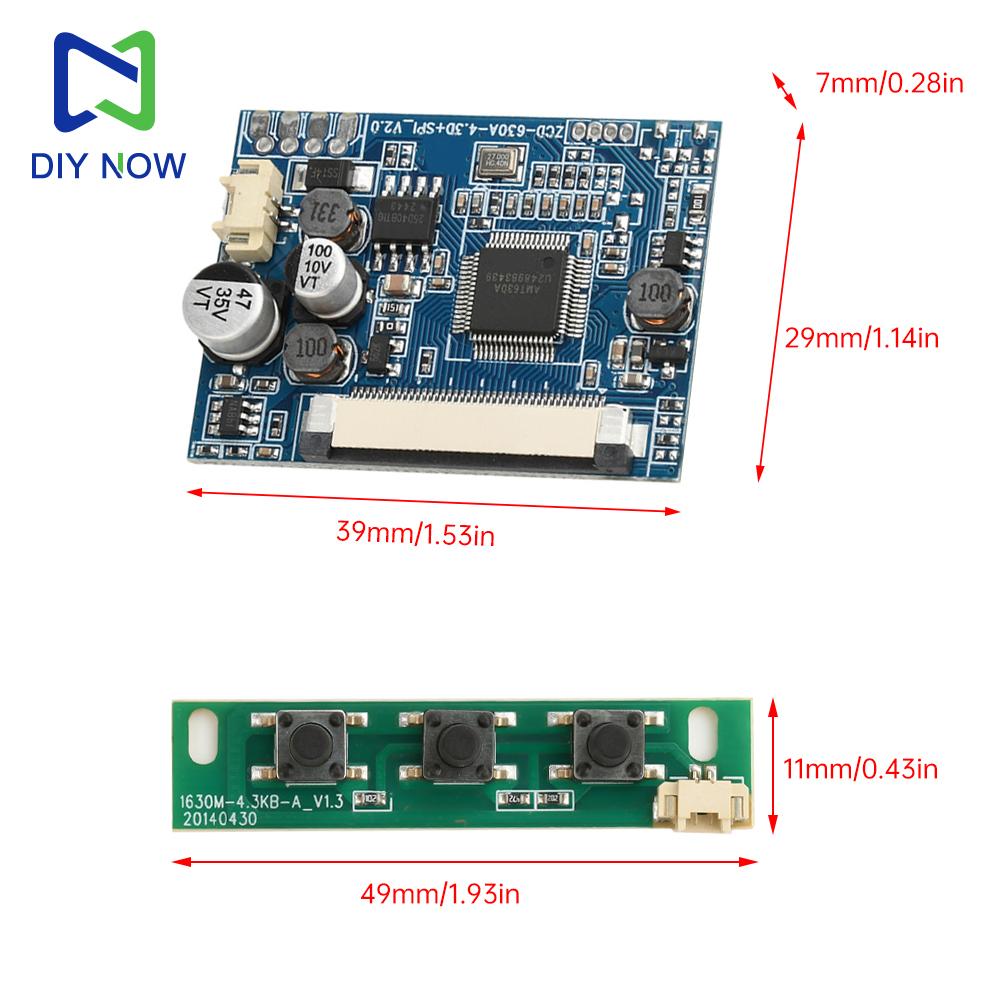 4.3/5-inch LCD Display Driver Board Module Kit Display Mainboard for Automotive and Industrial Control Multi-Functional Displays