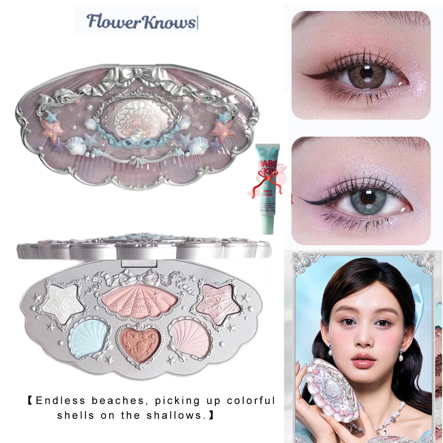 Flower Knows Zwanenballet 6 Oogschaduw Palet Mat Glans Parelmoer Glitter Waterdicht Zeer Gepigmenteerd Langhoudende Make-up gray