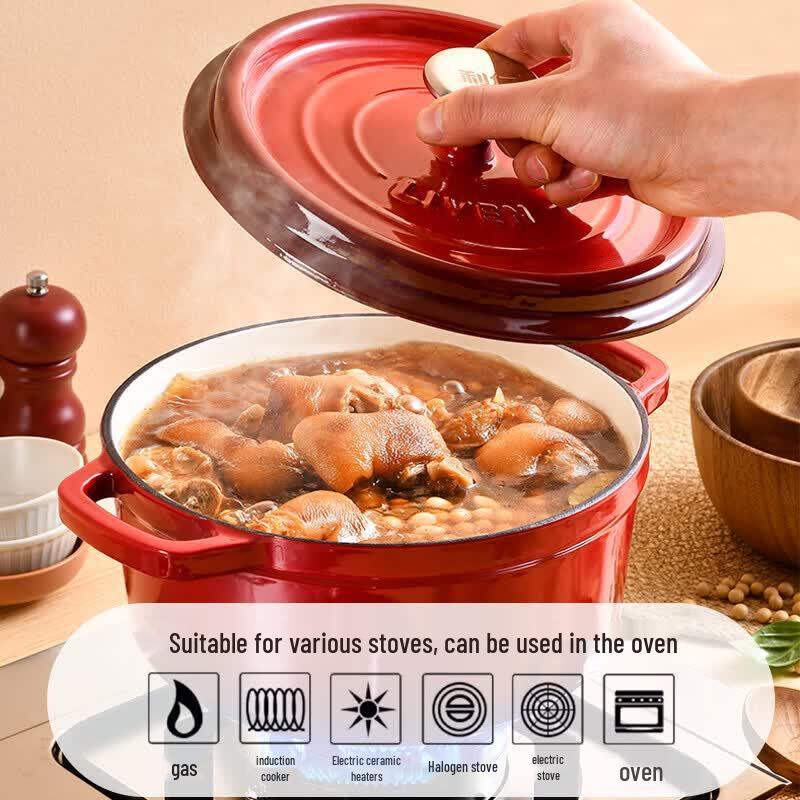 Liven Classic Enamel Stew Pot