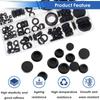 125Pcs Soft Flexible Rubber Hole Plugs 8 Size Furniture Protections Seals Grommets T Shaped Stopper Dust Plugs Enduring