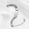 Stainless Steel 8mm Mesh Heart Infinity Alphabet Bracelet Kids Minimalist Geometric Charm Jewelry