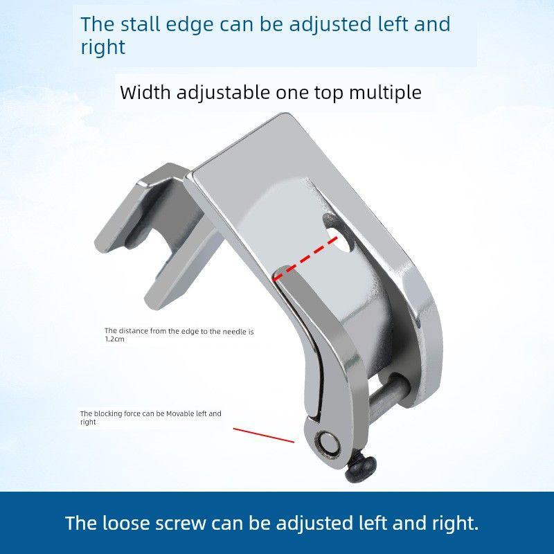F99B Narrow Flatbed Sewing Machine Back Hemming Foot, Multifunctional Hemming Foot for Thin and Thick Fabrics, Universal Sewing Machine Accessory
