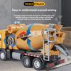 1/36 Large Alloy Mixer Truck Model with Sound and Lighting Engineering Truck Children's Toys, Durable and Suitable for Boys Gifts