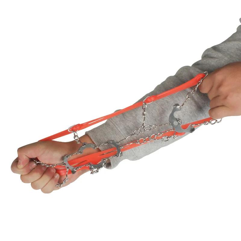 11-Point Stainless Steel Ice Cleats Crampons for Hiking Boots Winter Anti-Slip Traction Spikes Mountaineering Snow Crampons Outd
