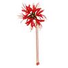 Chinese Style Women Flower Hairpin Fine Workmanship Red Lily Tassel Hairpin for Birthday Stage Party Show