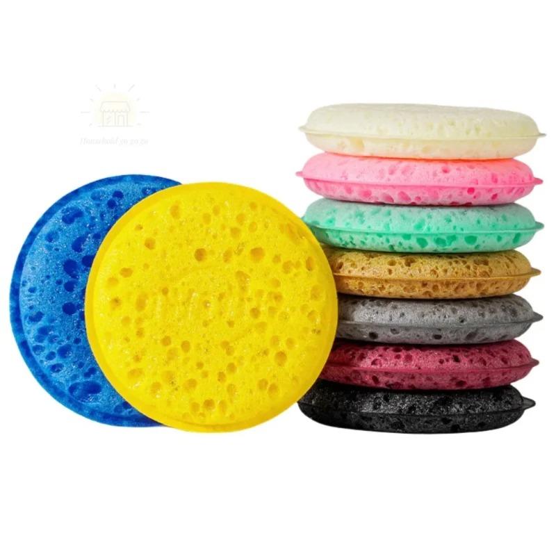 

5pcs High Density round Kitchen Dishwashing Sponge Soft Absorbent Rust Scouring Pad for Household Cleaning Pot Rubbing And Clean