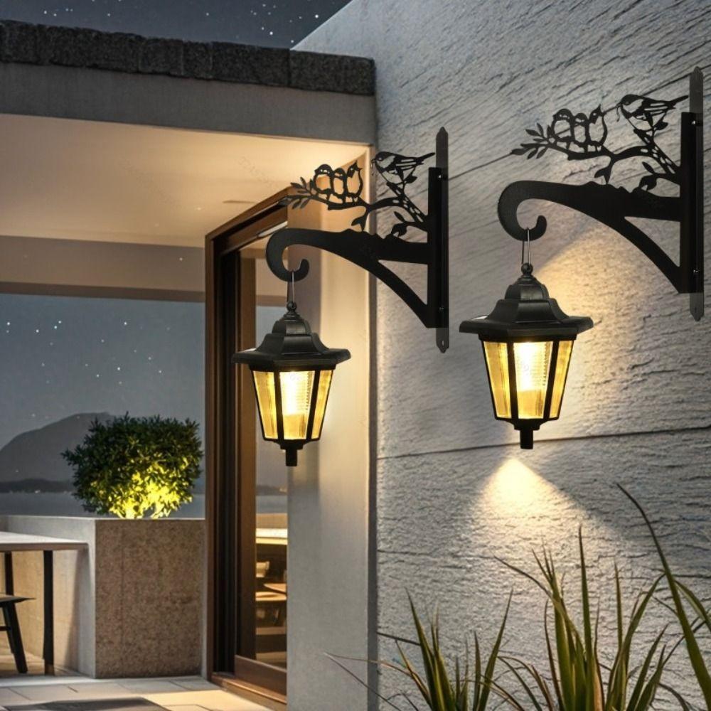 Wrought Iron Animal Shape Hanging Bracket Wall Mount Hanging Holder Patio Garden