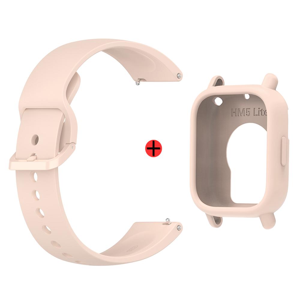 Pro Redmi Watch 5 Lite Silikonový řemínek k hodinkám + Pouzdro Sportovní pásek Spona stejné barvy Náhradní náramek pro Redmi Watch 5 Lite