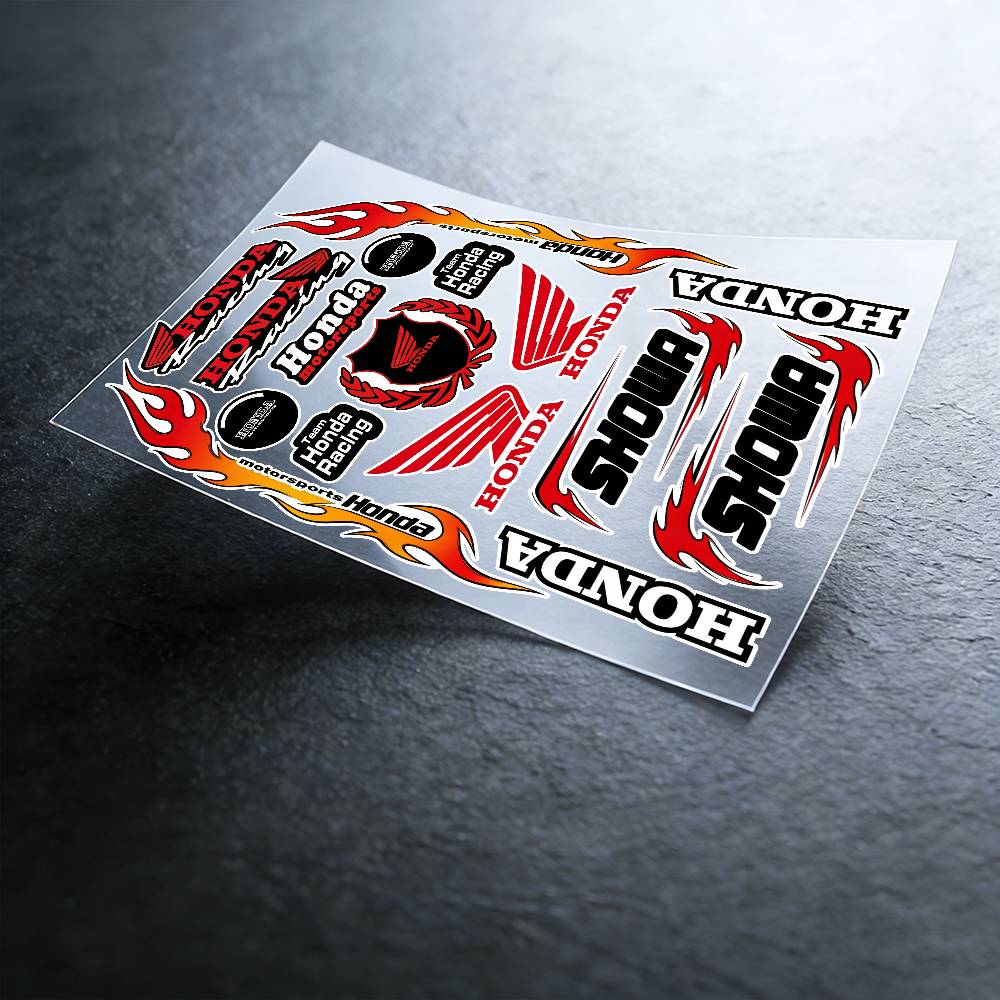 For HONDA Reflective Motorcycle Stickers, 3M Safety Warning At Night In The Dark Scooter Helmets KP5