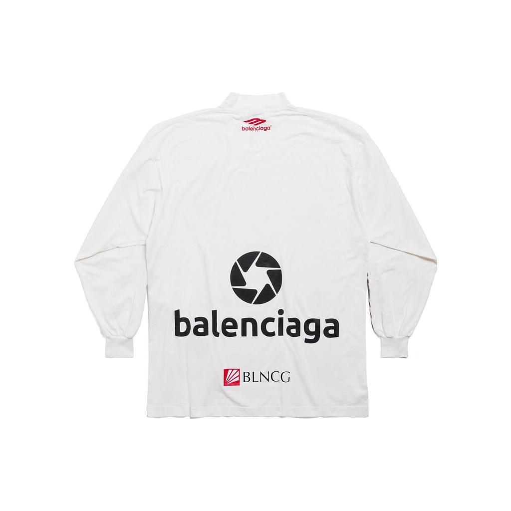 (WMNS) Balenciaga Top League Long Sleeve T-shirt 'White' Women's 767879TPVE99000