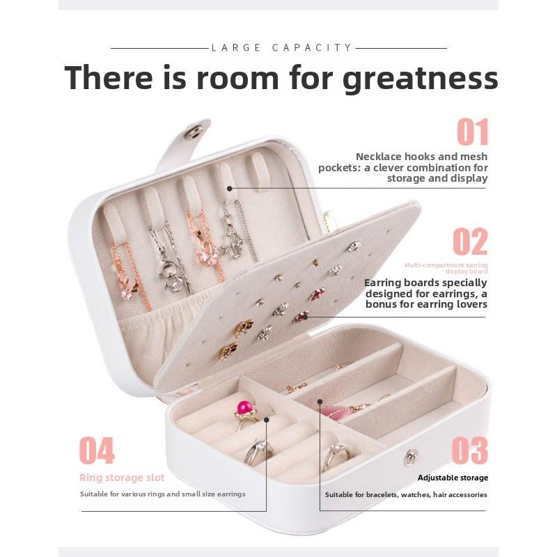 Double-layer bracelet portable storage jewelry box earrings ring jewelry box display box packaging box