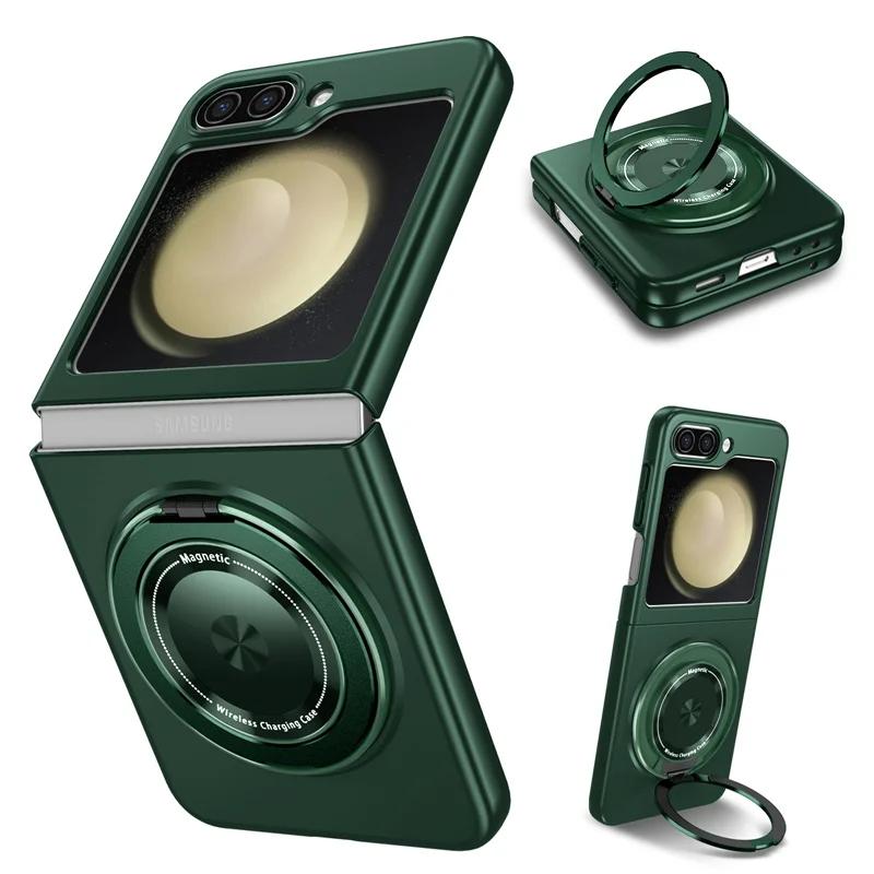 360° Magnetický prstenový stojánek Pouzdro na telefon pro Samsung Galaxy Z Flip 6 5 4 3 Flip5 Flip4 Flip6 Držák Ochranný kryt z tvrdé skořepiny