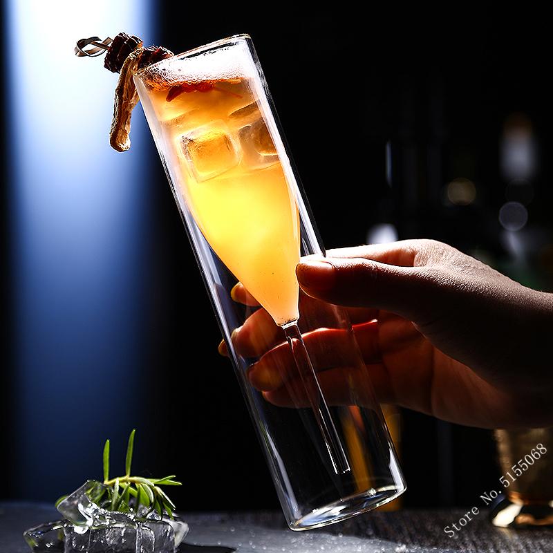 Ins Hete Rechte Buis Tulpen Bruiloft Champagneglazen Dubbelwandig Mousserende Wijn Glas Top Restaurant Sherryglas Cocktailbeker