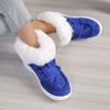Large Size Cotton Shoes Women's Autumn and Winter New Round Head Lace-up Short Boots Plush Warm Fluffy Women's Shoes