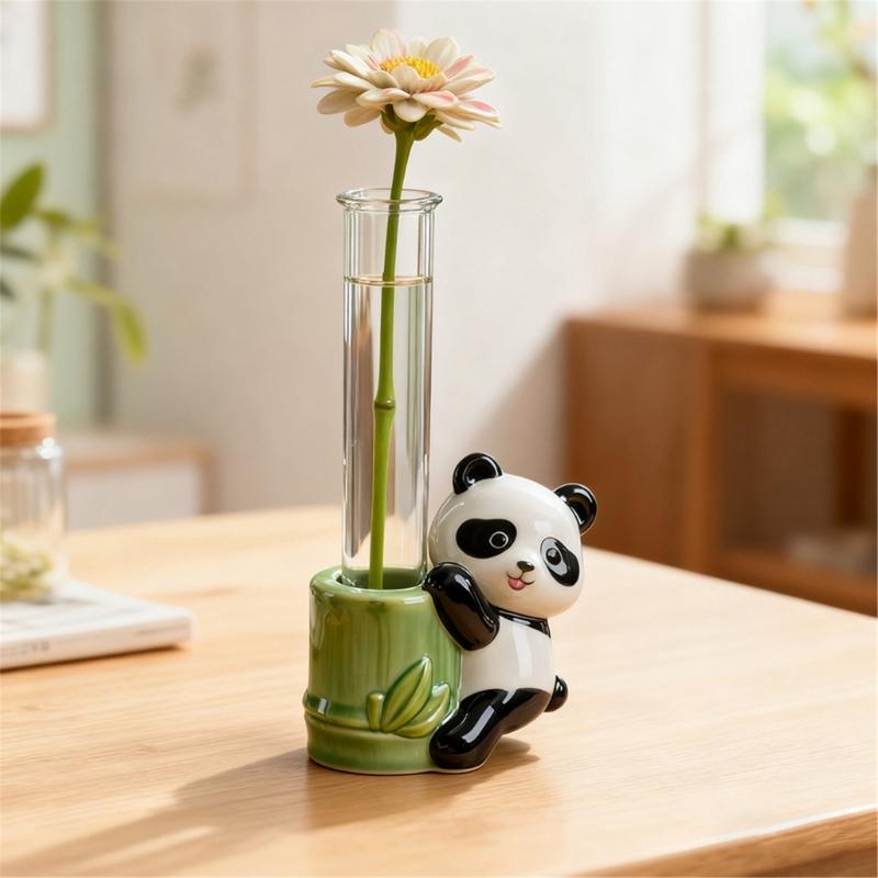 Rabbit Panda Shaped Silicone Craft Mold For Water Propagation Vases Includes Acrylic Test Tubes Reusable Gardening Tool