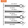 Blacksmith Tongs, 18” 4 PCS, V-Bit Bolt Tongs, Wolf Jaw Tongs, Z V-Bit Tongs and Gripping Tongs, Carbon Steel Forge Tongs with A3 Steel Rivets, for