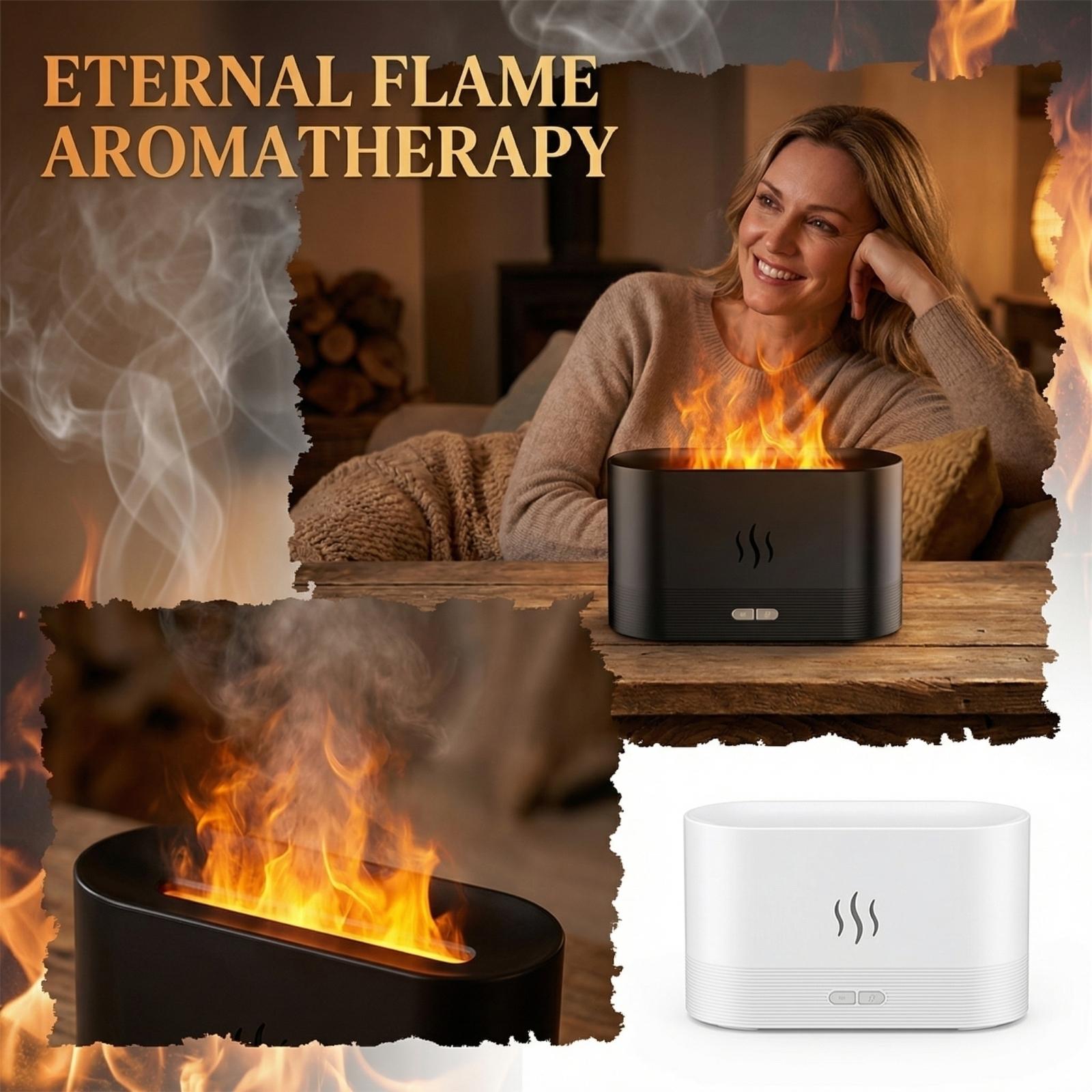 3D Simulation Flame Aromatherapy Machine Humidifier one size
