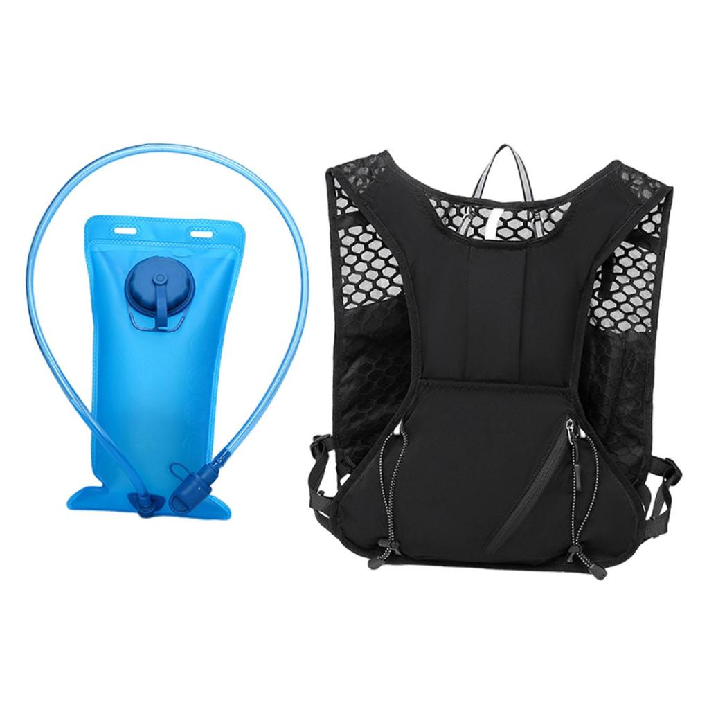 Cycling Hydration Vest Backpack Lightweight Water Bag Daypack with Pockets and 2L Bladder for Outdoor Hiking Race