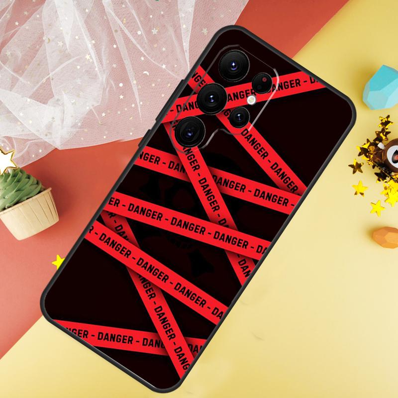 Warning Angry Danger Owner Phone Case For Samsung Galaxy S26 S25 Ultra S23 S21 S20 S22 S24 FE S10 Plus Cover Coque