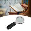 10X 45X Magnification Lighted Magnifying Glass Double Lens with LED Light Pocket Magnifying Glass Acrylic and Glass Portable