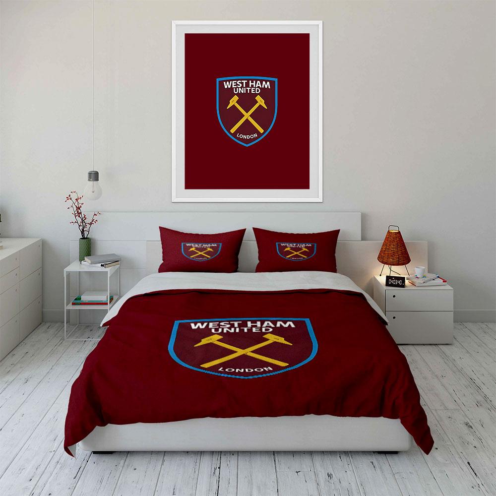 Set Biancheria da Letto West Ham United Set Copripiumino Copripiumino Federe (1 * Copripiumino 2 * Federe, senza piumino)