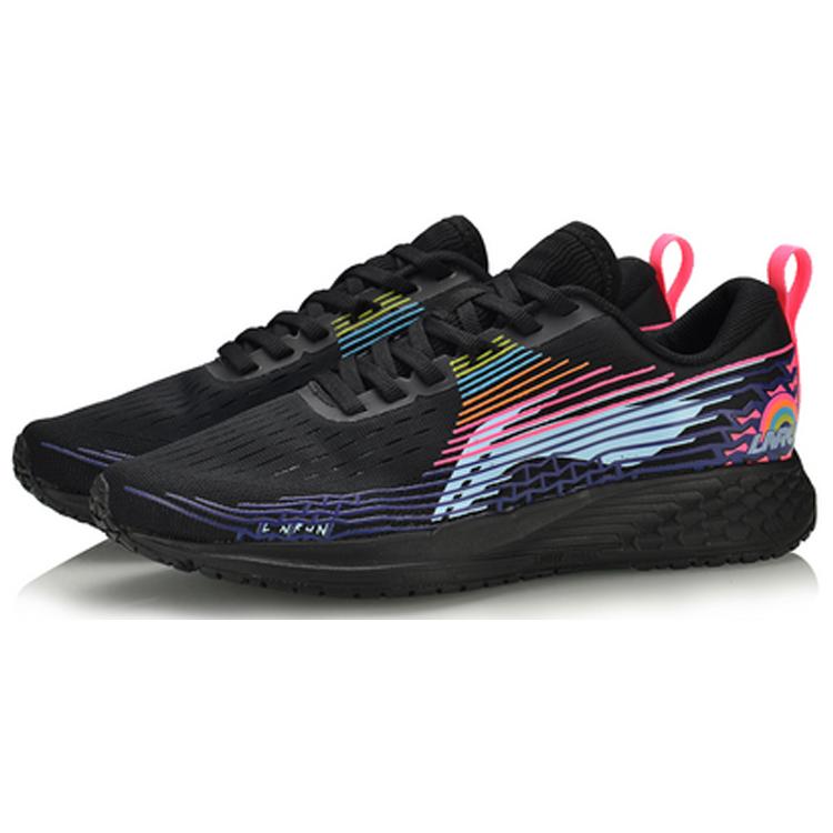 New LiNing Red Hare 4 Low-Top Running Shoes Women's Black Multicolor Lightweight ARBP046-12