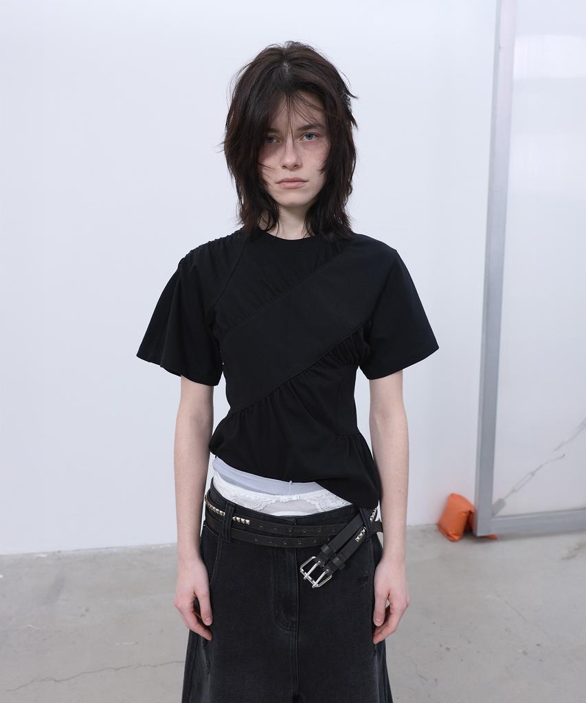 LCDC™ Shirring T-Shirt (Black)