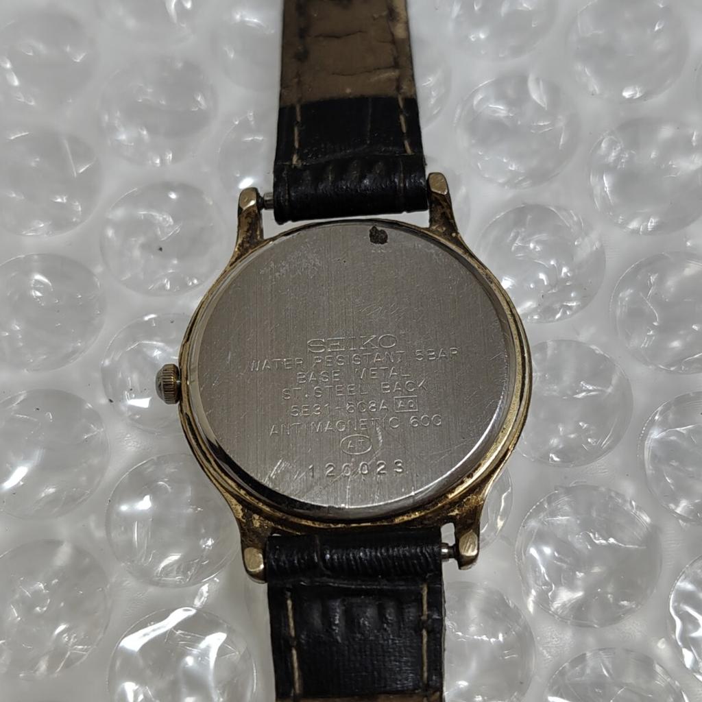 SEIKO SPIRIT Quartz Watch [Working Condition] Ladies'/ Men's 5E31-6080A (Management Code K26R)