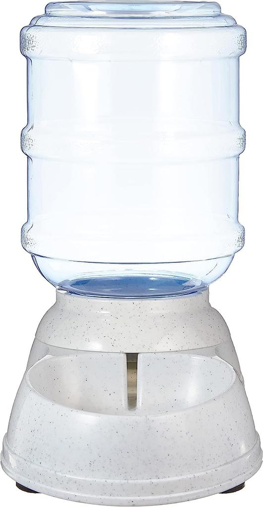 Amazon Basic Automatic Pet Waterer, Gravity-Fed, Small, 3.8 L, Gray