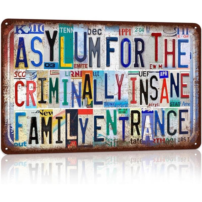 "Live" Word Metal Sign, Retro Wall Art Decor