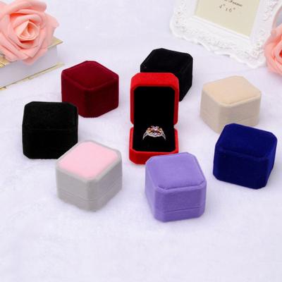 Velvet Engagement Wedding Earring Ring Pendant Jewelry Display Box Gift Case