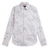 Mens Floral Stripe Long-Sleeved Shirt