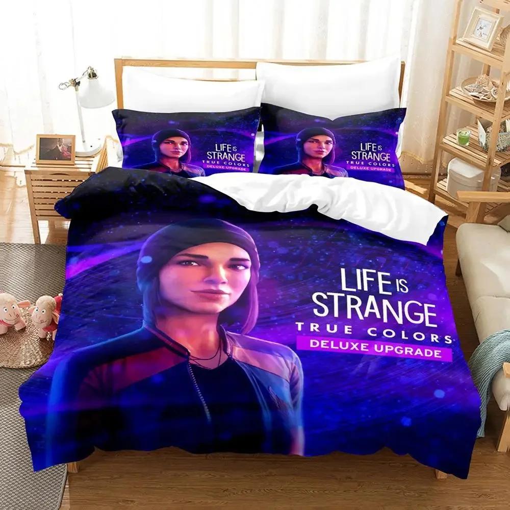 Life Is Strange Game True Colors Beding Set Soft Duvet Cover Bed Linen Set Comfortable Quilt Cover Pilowcase Warm Comforter king Quen Sized Dimensions