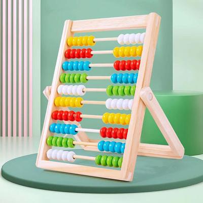 Children's Wooden Abacus: Math Tool for Primary Students, Grades 1-10. Ideal for Teaching Addition, Subtraction, and Early Arithmetic Skills.