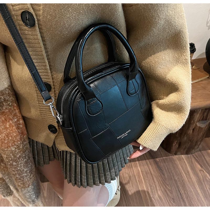 Herbst und Winter neue Retro kleine quadratische Tasche einfarbig einfache Handtasche einfache vielseitige Schultertasche Umhängetasche