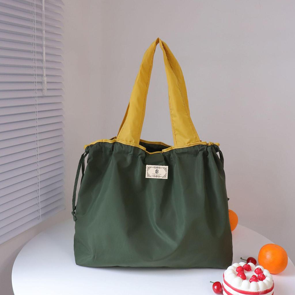 Eco-Friendly Foldable Single Shoulder Tote Bag - Portable, Large Capacity Grocery Bag