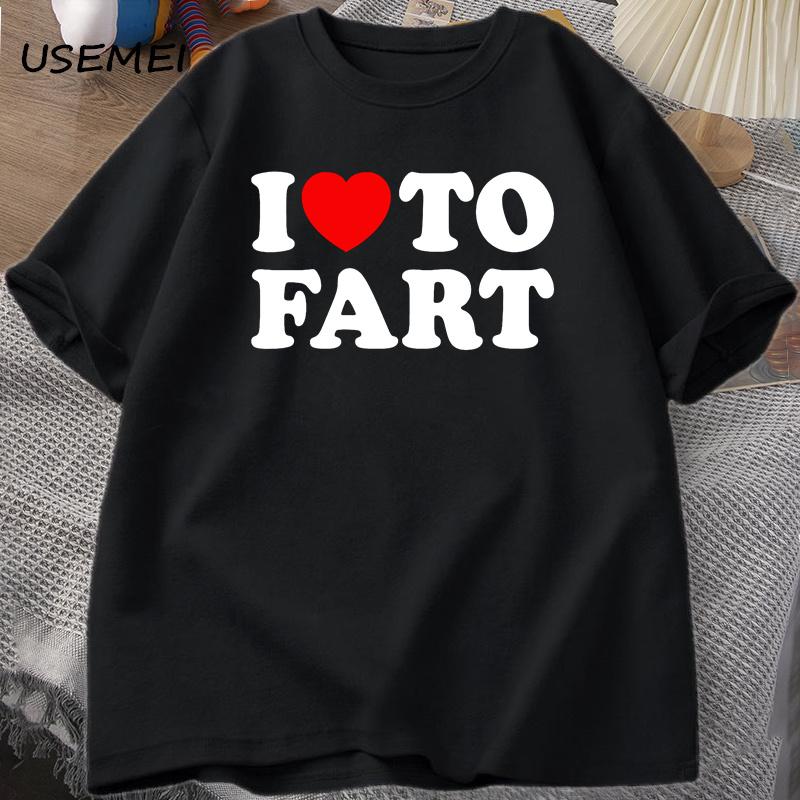 

I Love To Fart Tshirt Humor Tee Joke Gag T-shirt for Man Dad Gifts Clothes Cotton Printed T-shirts Fashion Casual Tops XXL чёрный