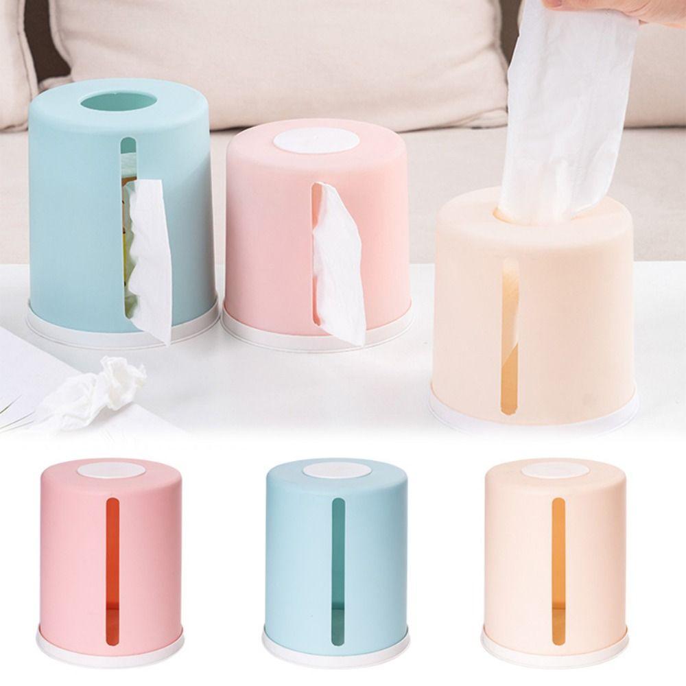 Cylinder Paper Towel Box Plastic Napkin Holder New Roll Tissue Box Household Use