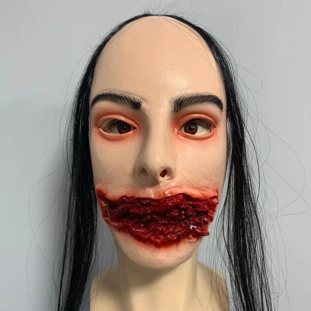 Halloween horror mask Halloween Scary and Funny Ghost House Decoration Props cosplay Sadao Pen Demon Headgear