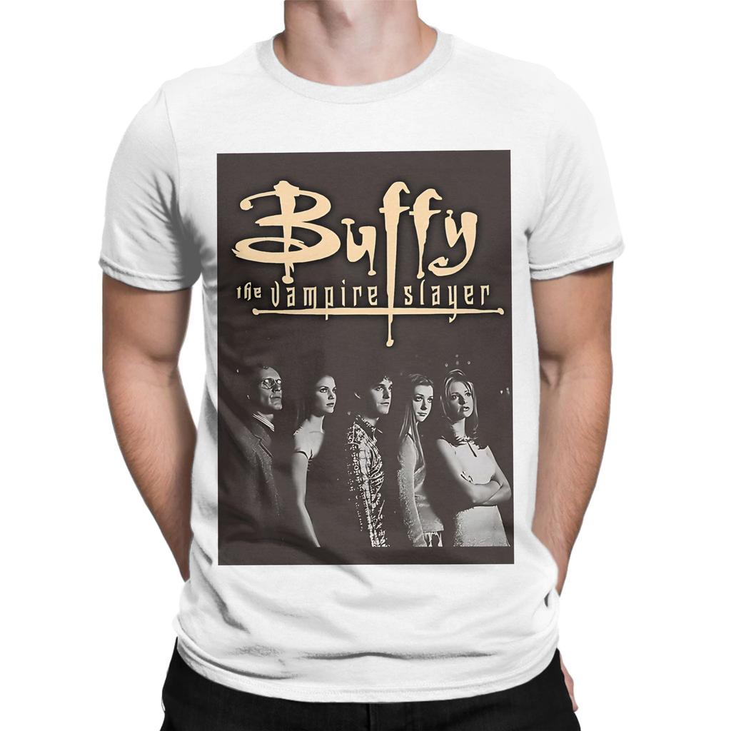 bBuffy The Vampire Slayer black paiting Funny 100 Cotton TShirt Buffy The Vampire Slayer Band Tops Tees For Unisex