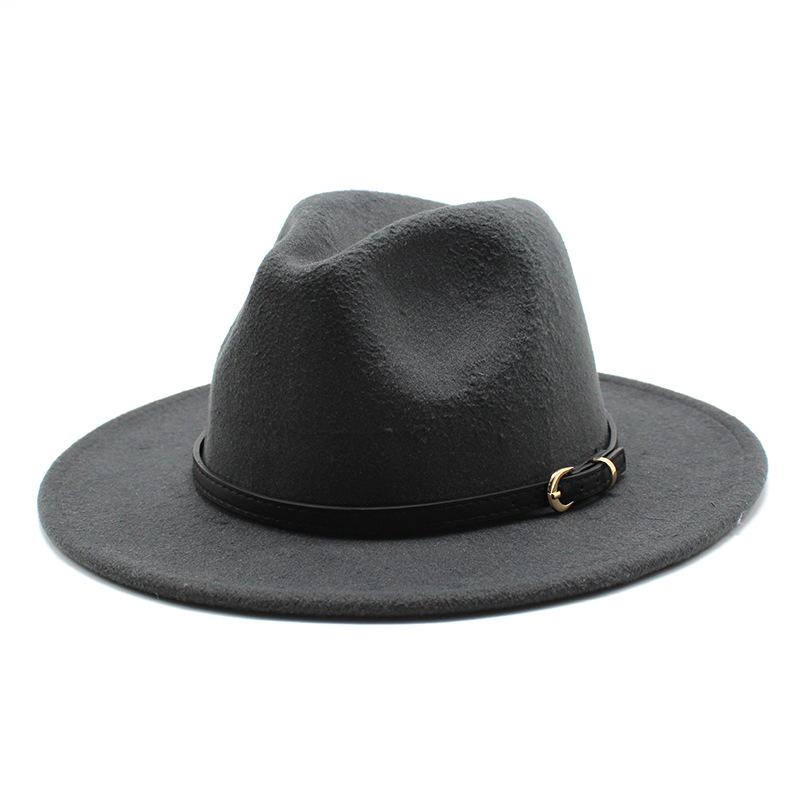 Jazz Hat Season British Retro Top Hat Men'S And Women'S Woolen Hats