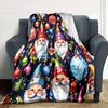 1Pc Christmas Gnome Snow Blanket Soft Throw Blanket For Home Bedroom Bed Sofa Travel Office Solid Christmas Blanket