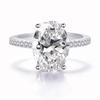 Gica Gema Oval Rings For Women Girl 925 Sterling Silver 9*13mm Rose Pink White Zircon Wedding Engagement Anniversary Jewerly Gift