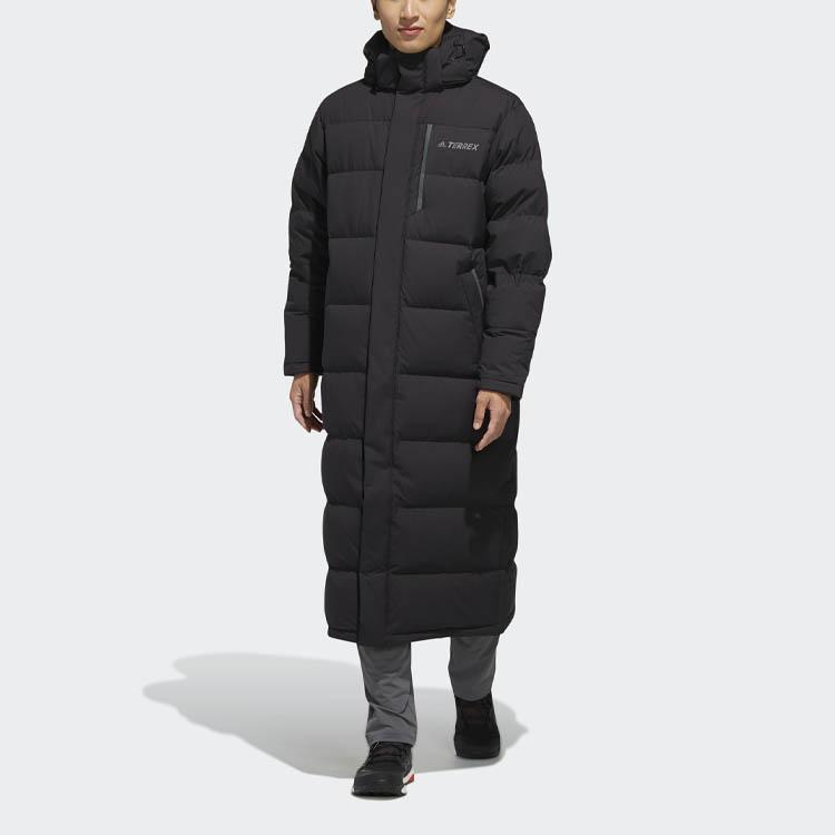Adidas Xplr Down Bench Mid-Length Hooded Down Jacket Men Outerwear Black FJ9241
